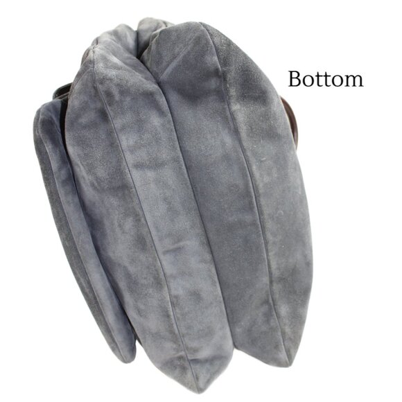 Kate Spade Wanderlust French Gray Suede Leather Chocolate Accent Shoulder Bag - Picture 7 of 12